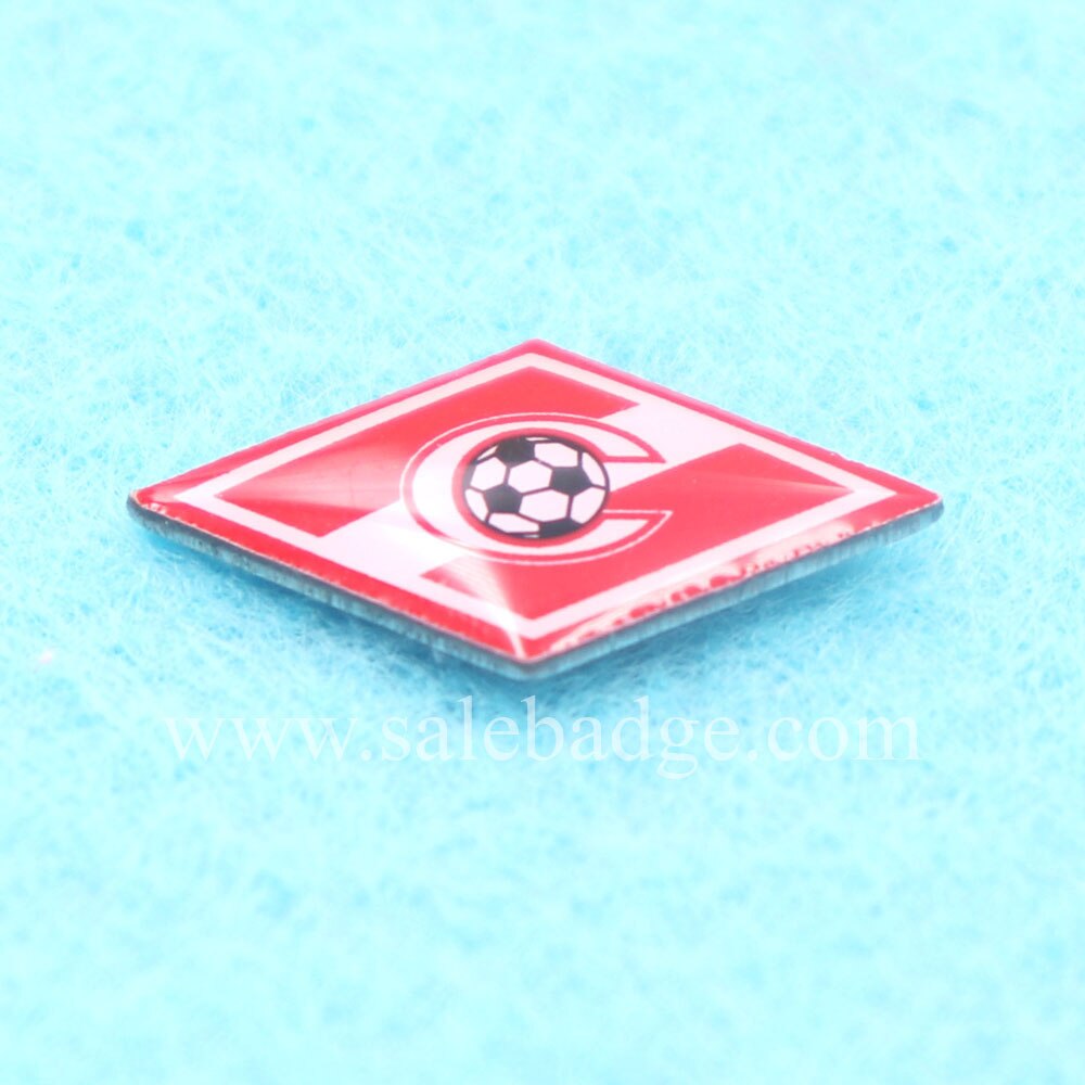 Metal Football Team Fans Offset Print Pins Badges Lapel Pin Bags Badge With Epoxy 18MM*2pcs
