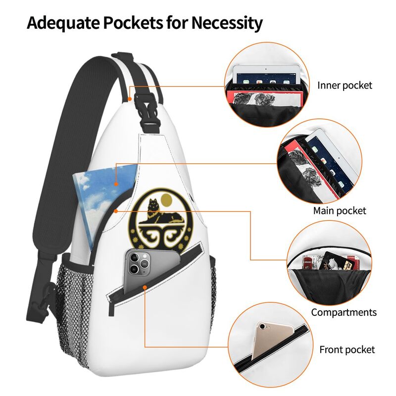 Chechen Coat Of Arms Sling Chest Bag Custom Chechnya Shoulder Crossbody Backpack for Men Cycling Camping Daypack