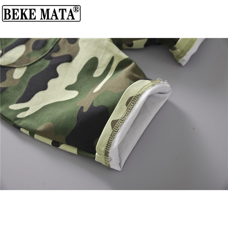 Baby Boy Overalls Summer Denim Button Fly Army Print Toddler Girl Overall Shorts Little Child Jumpsuit Children Pants