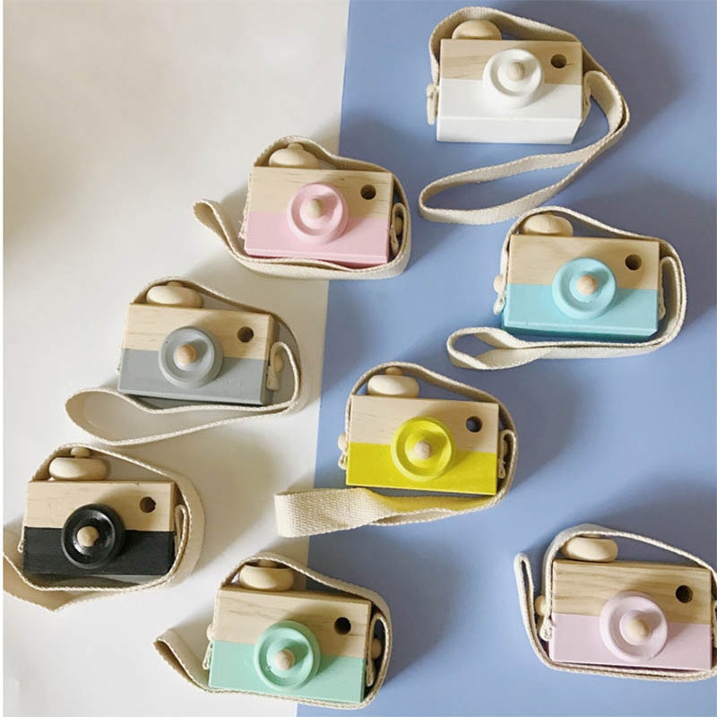 Cámara de madera para niños y bebés, juguete educativo para decoración de fotografía, de cumpleaños, producto , ,