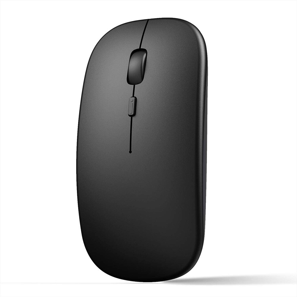 Bezprzewodowa ładowalna mysz do komputera Laptop, bezprzewodowa mysz Slim Mini Noiseless, myszy 2.4G do domu/biura: Black