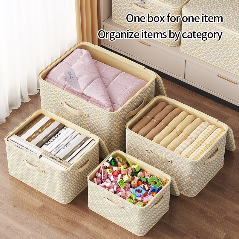 Klesoppbevaringspose med glidelås stor kapasitet sammenleggbar bagasjeflyttingspose med håndtak støvtett dyneoppbevaringspose