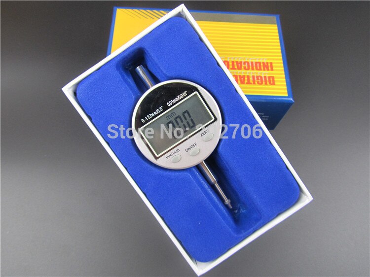 0.01mm/0.0005" Range 0-12.7mm/0.5" Gauge Digital Dial indicator digtial indicator use 3V battery Precision Tool