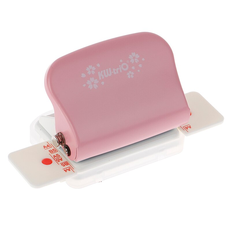 Loose Leaf Hole Punch Handmade Loose-leaf Paper Hole Puncher Stationery DIY Hole Puncher: Pink