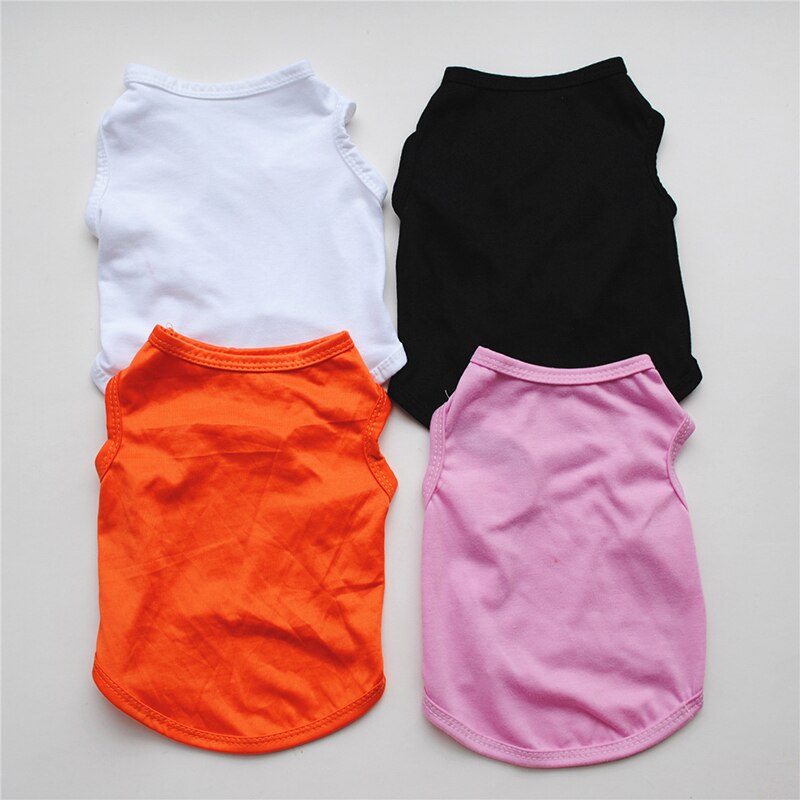 Comfortabele kleding voor huisdieren, dun shirt, kleding voor huisdieren, t-shirt effen kleur, doe-het-zelf print vest, schattige kleine kleding voor huisdieren, outfits, leveranciers