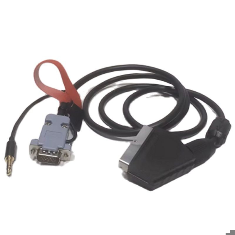 Mister fpga vga til scart rgb/rgbs-kabel til fc fpga-familiecomputer crt emu-driver pc med lav opløsning, ren kobber 3.5mm lyd