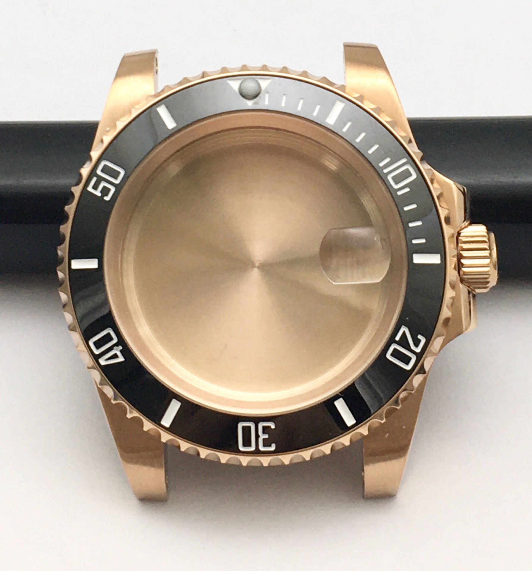 40mm Stainless Steel Rose Gold Watch Case Watch Accessories Men's Mechanical Assembled Case with Bezel for NH35A/NH36 Movement
