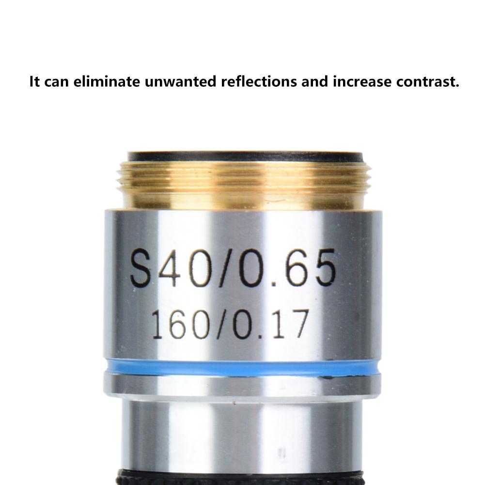 40X 185 Biological Microscope Achromatic Objectives Lens 160/0.17 Microscope Tools Parts