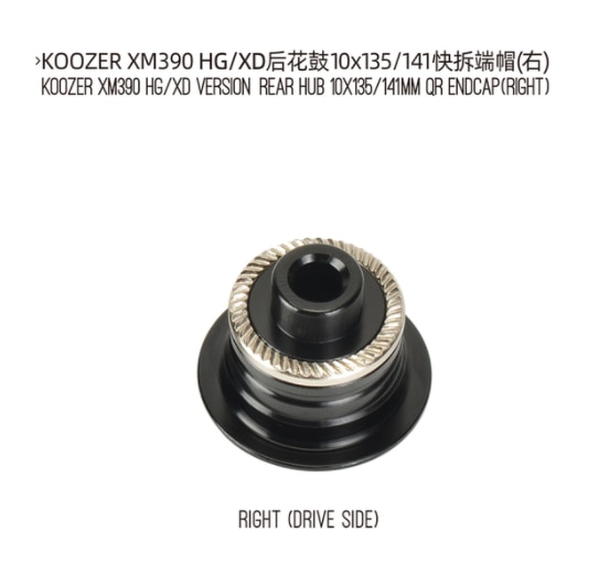 Koozer MTB Hub Werkzeug-freies Endkappe Für XM390 Reparatur Teile 9x 100 QR 10x135mm 15x 100 TA 12x14 2 141 12x148 Schub THR Konverter Adapter: Rückseite Frau QR Rechts