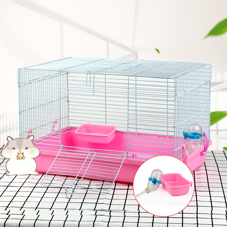 Hamster Cage Matchmaking Cage Golden Bear Foundation Cage Large-sized Isolation of Two Partition Bare Cage Second-floor Villas