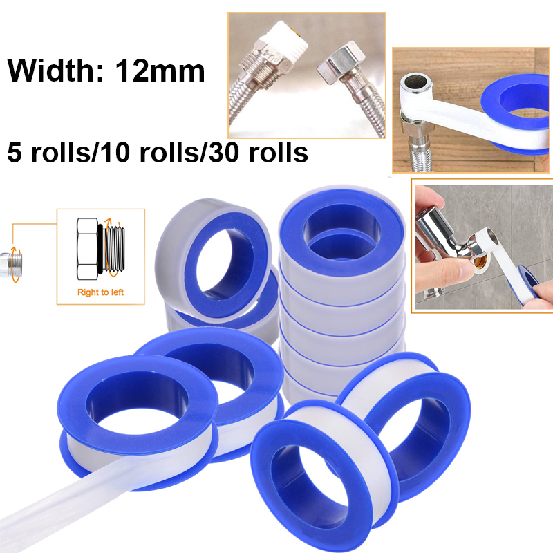 1/5/10/30 rotolo PTFE nastro per tubi dell'acqua nastro senza olio nastro sigillante accessori nastro sigillante a vite miglioramento della casa utilità idraulico