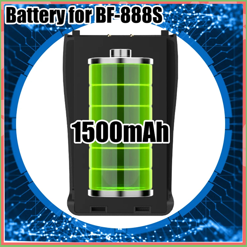 Baofeng BF-888S Walkie Talkie Battery Type-C Charger 1500mAh BL-1 for BF-666S BF-C1 H-777 BF-777S RT21 F26 Rechargable Batteries