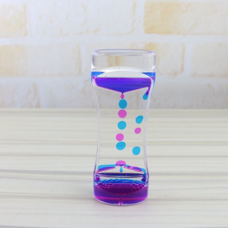 Double Color Sand Hourglasses Colorful Liquid Timer Anxiety Relief Liquid Motion Timer Bubble Timer Oil Hourglaslock Home Decor: color 1