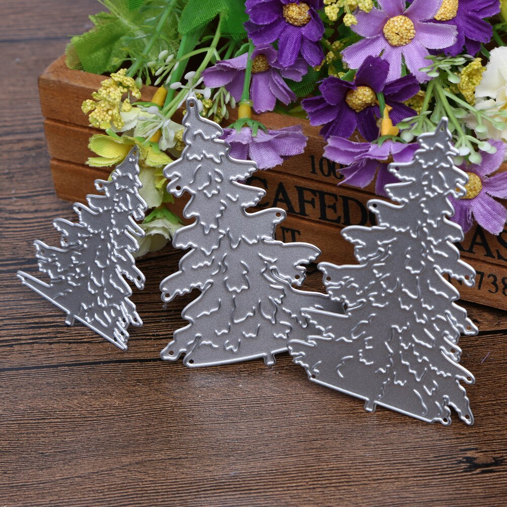 3pcs Christmas Tree Metal Die cutting Dies for DIY Scrapbooking Embossing Folder Stencil Photo Album Decorative Christmas Tree