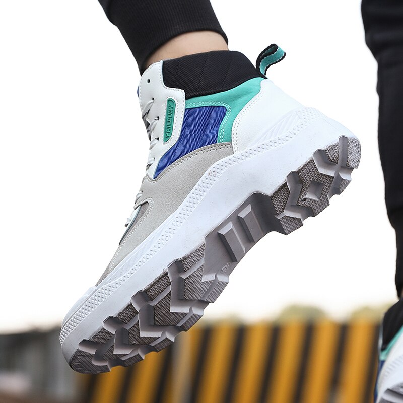 Refafamen's high top herre canvas sneakers komfortable herre fritidssko udendørs skridsikker åndbare herresko