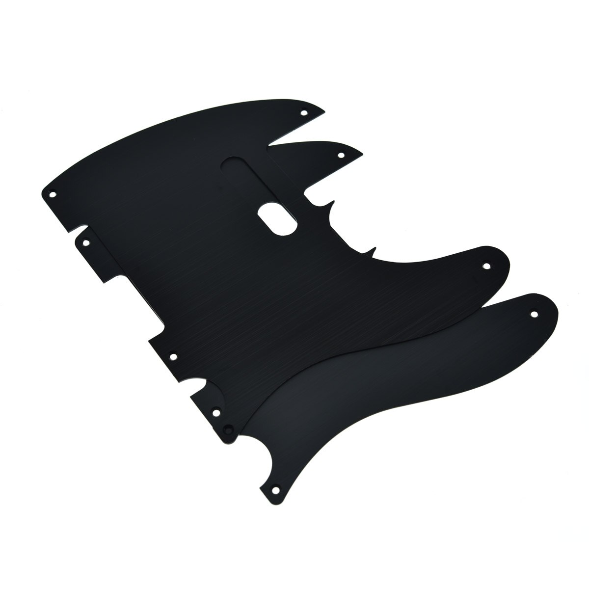 KAISH Metalen aluminium geanodiseerde Tele slagplaat met metalen bedieningsplaat en schroeven voor Amerikaanse/Mexicaanse Telecaster Silver