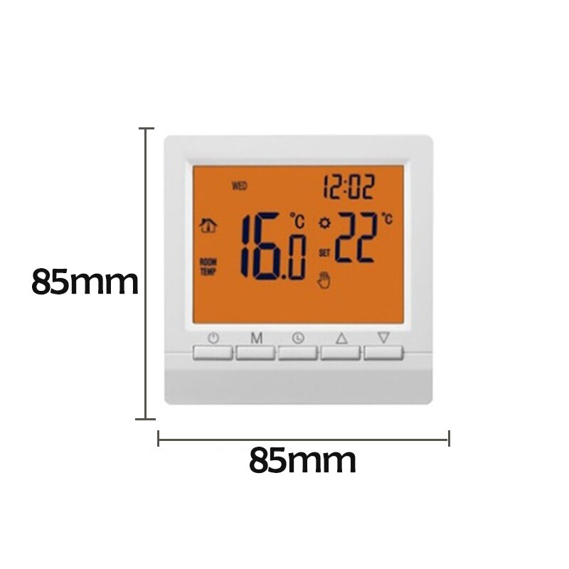 Week programmeerbare slimme digitale temperatuurregelaar app-bediening elektrische vloerverwarming thermostaat infrarood digitale thermometer: Oranje