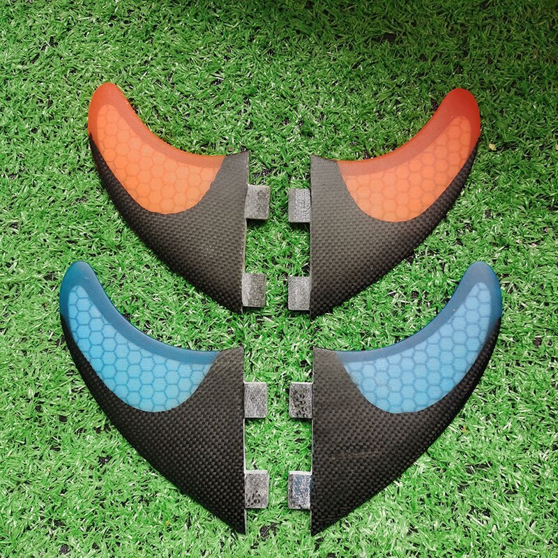 BiLong FCS Quad fin a Set Surfboard Fins for FCS fin Box Multi-size glass fiber surf Fin surfing boogie board Surfboards: Red