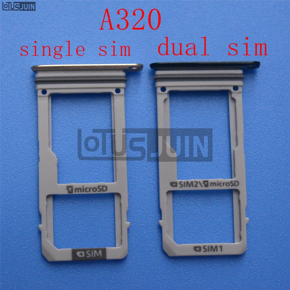 1 pièces double SIM unique carte SIM porte-plateau emplacement pour Samsung Galaxy A320 A3
