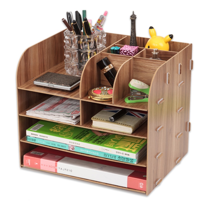 Hout bestand frame DIY portfolio bestand rek hout desktop ontvangen multi-layer bestand lade document trays Briefpapier houder