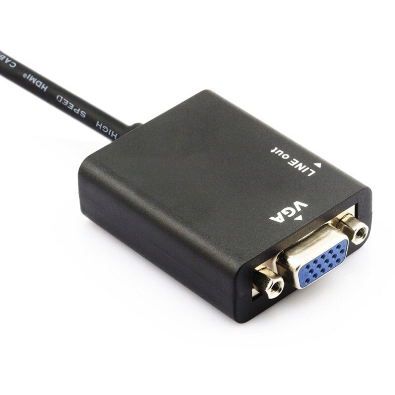 Adaptador HDMI a VGA con audio HDTV macho a VGA hembra Puerto convertidor HDMI a VGA salida 1080P HDTV Audio TV AV HDTV Video