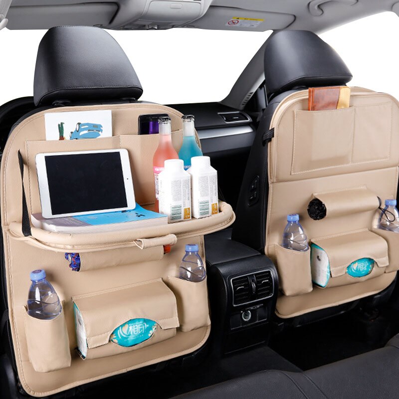 car Bag car organizer bag car seat storag seat back organizer foldable bag tray travel storage car organizer storag bag: Meige 1Send towels