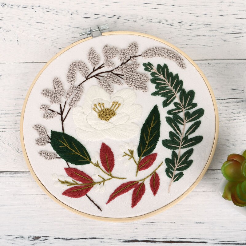 Diy Bloemen Borduren Lint Set Beginners Met Borduurwerk Schuur Naaien Kit Kruissteek Ambachten Hand-Gestikt Europese stijl: embroidery3