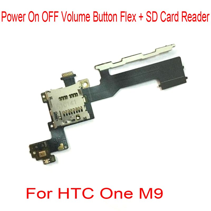 Compatibel Voor HTC Een M9 Power On/Off Key + Volume Up/Down Side Knop Met SD kaartlezer Flex Lint Kabel