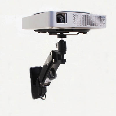 DL-F12PR 2-7Kg Universele Gasveer Gas Strut Tilt Projector Plafond Beugel Rack Aluminium 360 Graden draaien: black