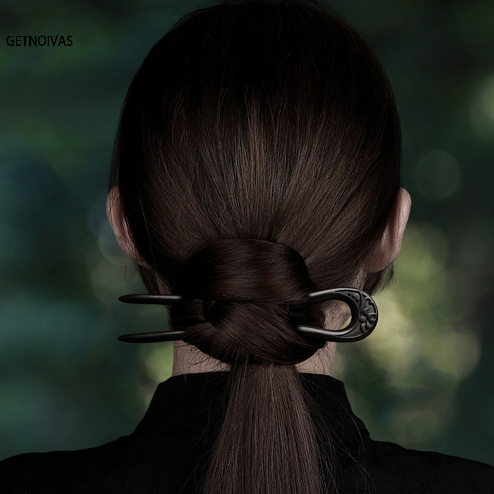 Wooden Hairpins U Shaped Hair Sticks Chinese Hanfu Hair Accessories Simple Wooden Hair Bun Chopsticks Girls Retro Jewelry