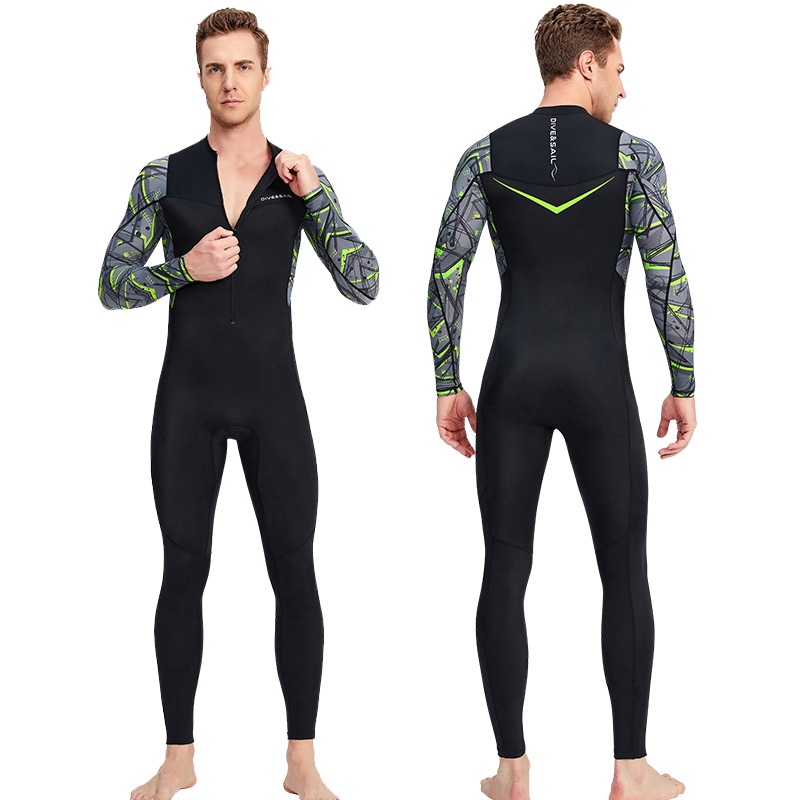 Full Body Rash Guard Dive Skin UV Swimwear Sport Skins UPF50+, Long Sleeve One Piece Front/Back Zipper Sun Suit Basic Wetsuit: D030070M Front Zip / 3XL