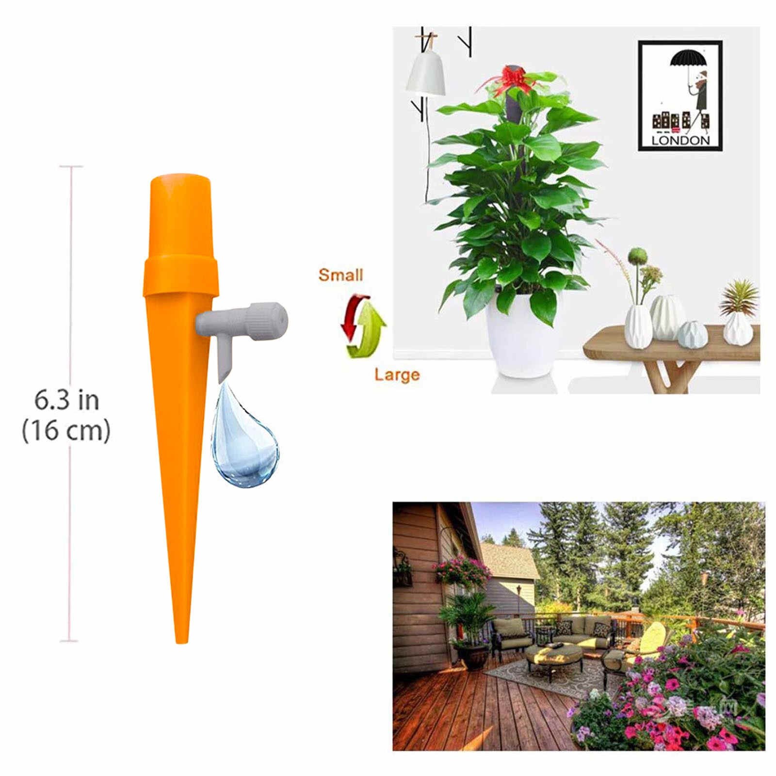 6pc Automatic plant watering device Home gardening potted adjustable irrigation device Durable plastic drip irrigation device