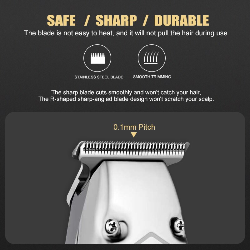 Cordless hair clipper hair trimmer gold barber shop powerful cutter hair cutting machine haircut cut electric rechargeable