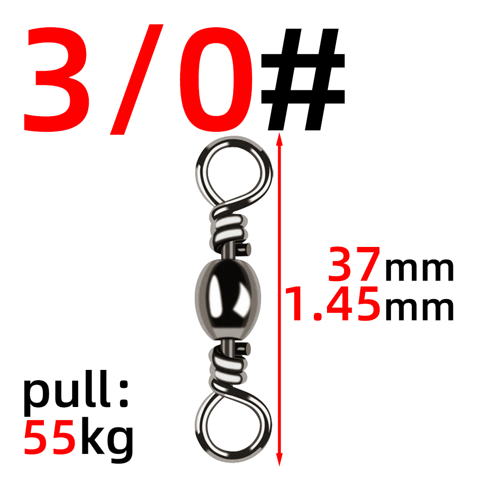 50Pcs Bottle Swivel High Speed Figure Eight Ring 8 Figure Ring Connector Fishing Gear Accessories: Clear
