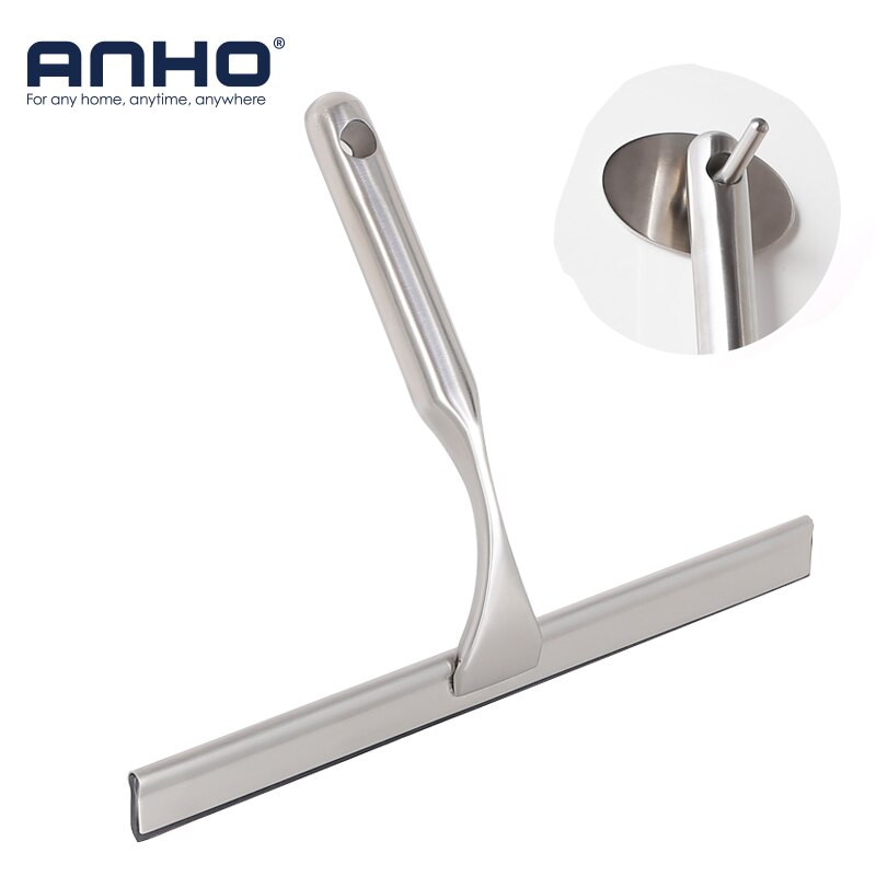 Rvs wall mount handdoekring badkamer accessoires Ronde handdoek houder Badkamer Handdoekenrek Hanger: Glass Wiper