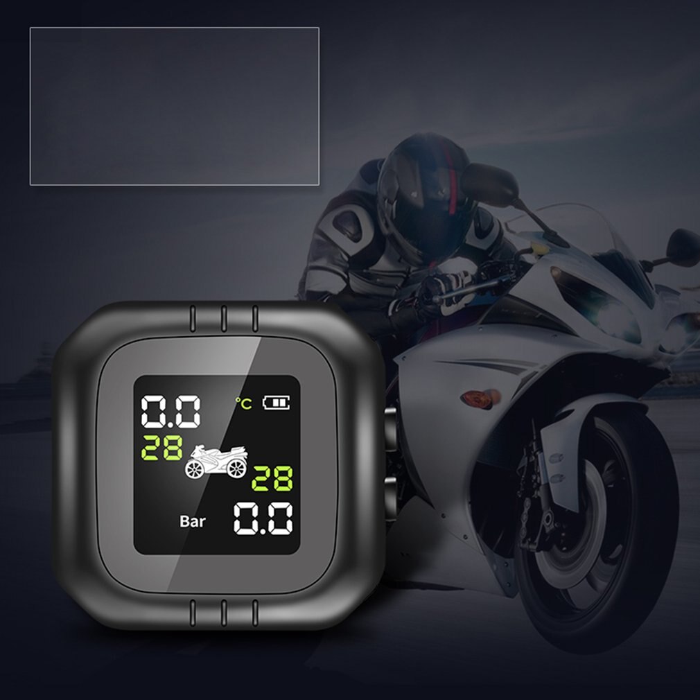 Waterproof Motorcycle Real Time Tire Pressure Monitoring System TPMS Wireless External Sensors Tire Detection Monitor