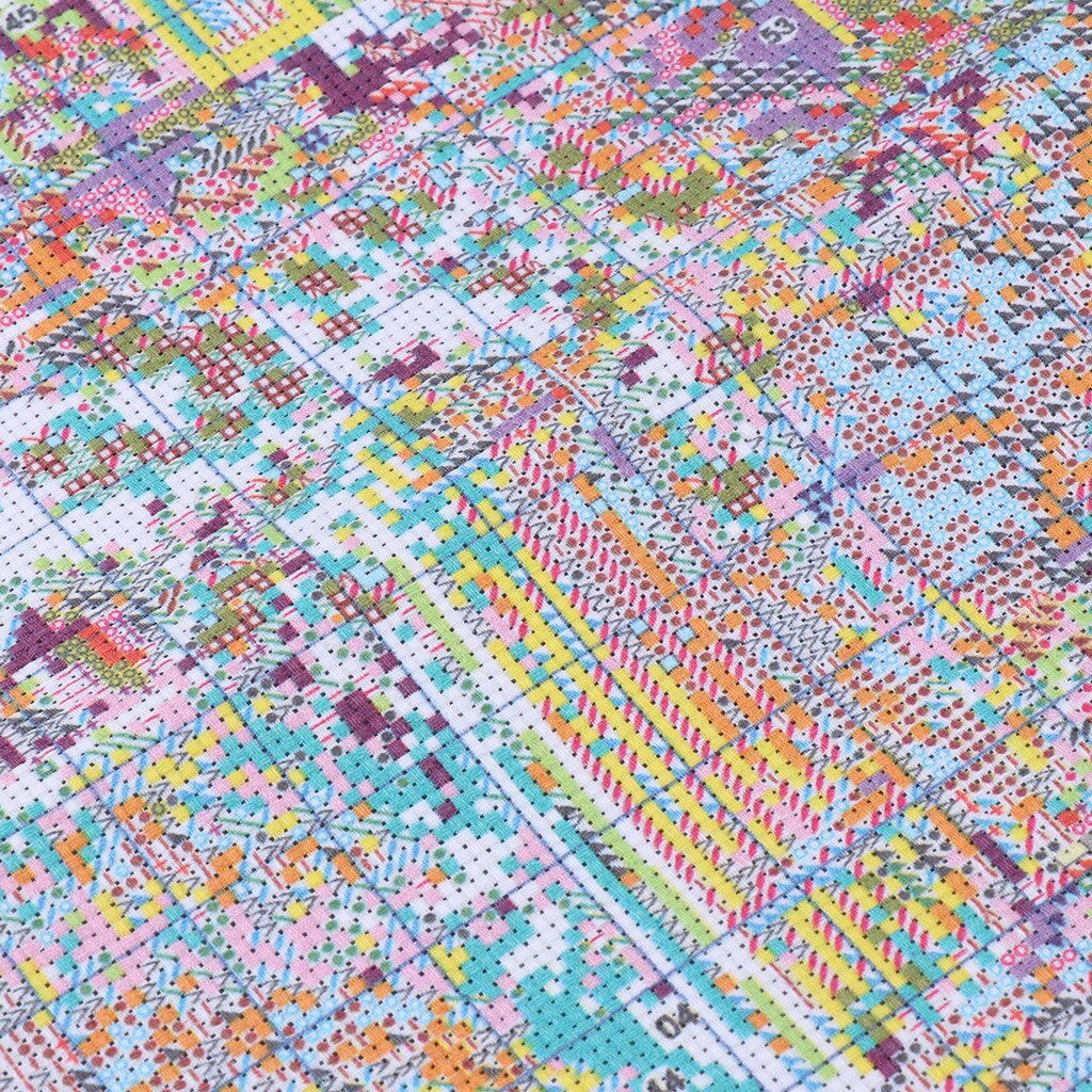 Stamped Cross Stitch Kit Pre-Printed Garden Villa Pattern Embroidery 14CT Dimensions Counted Cross Stitch kit for Hand DIY craft