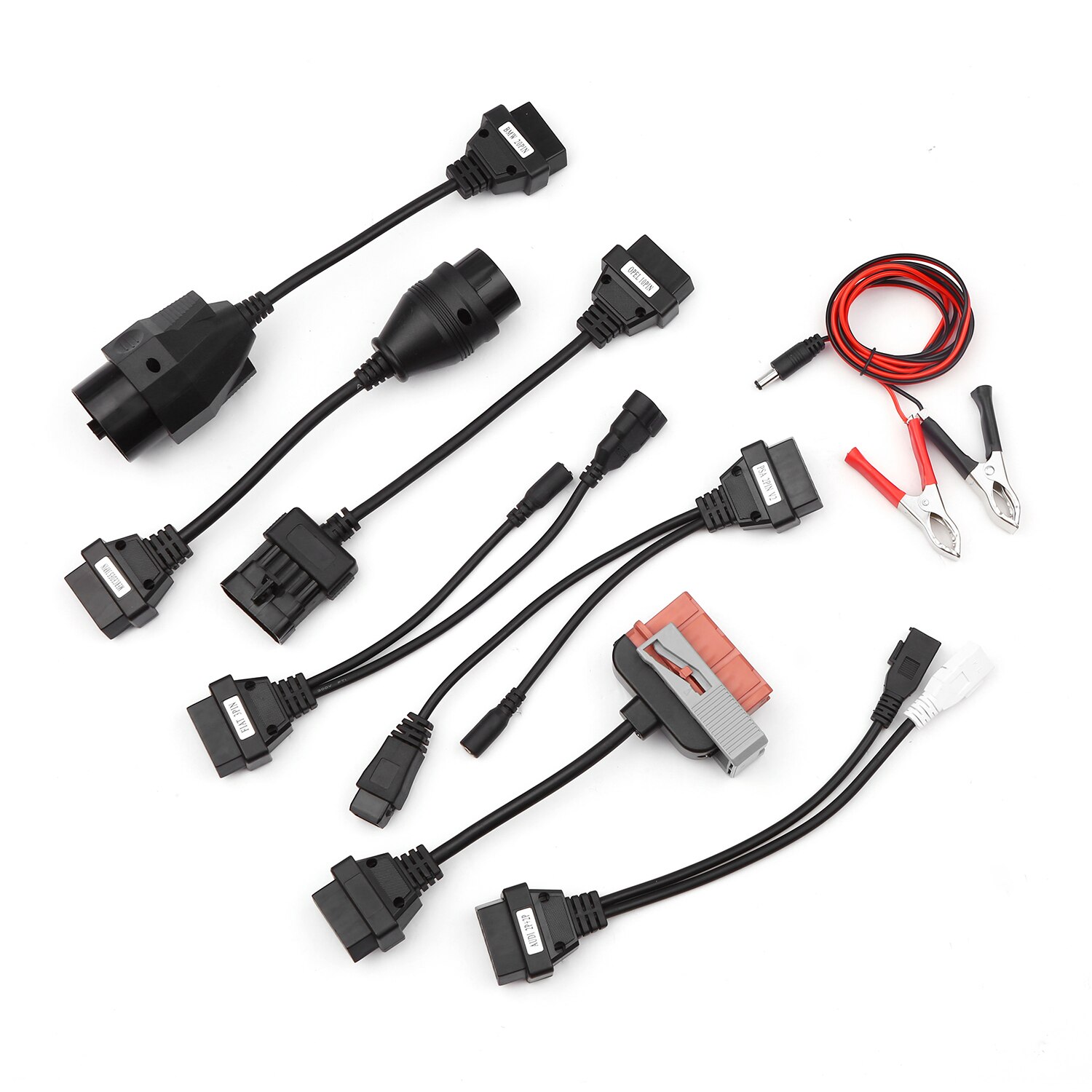 8pcs Car Cables Full Set Auto Car Diagnostic Connector Adapter OBD2 Interface Car Leads for T-C-S C-D-P PLUS Multidiag Pro