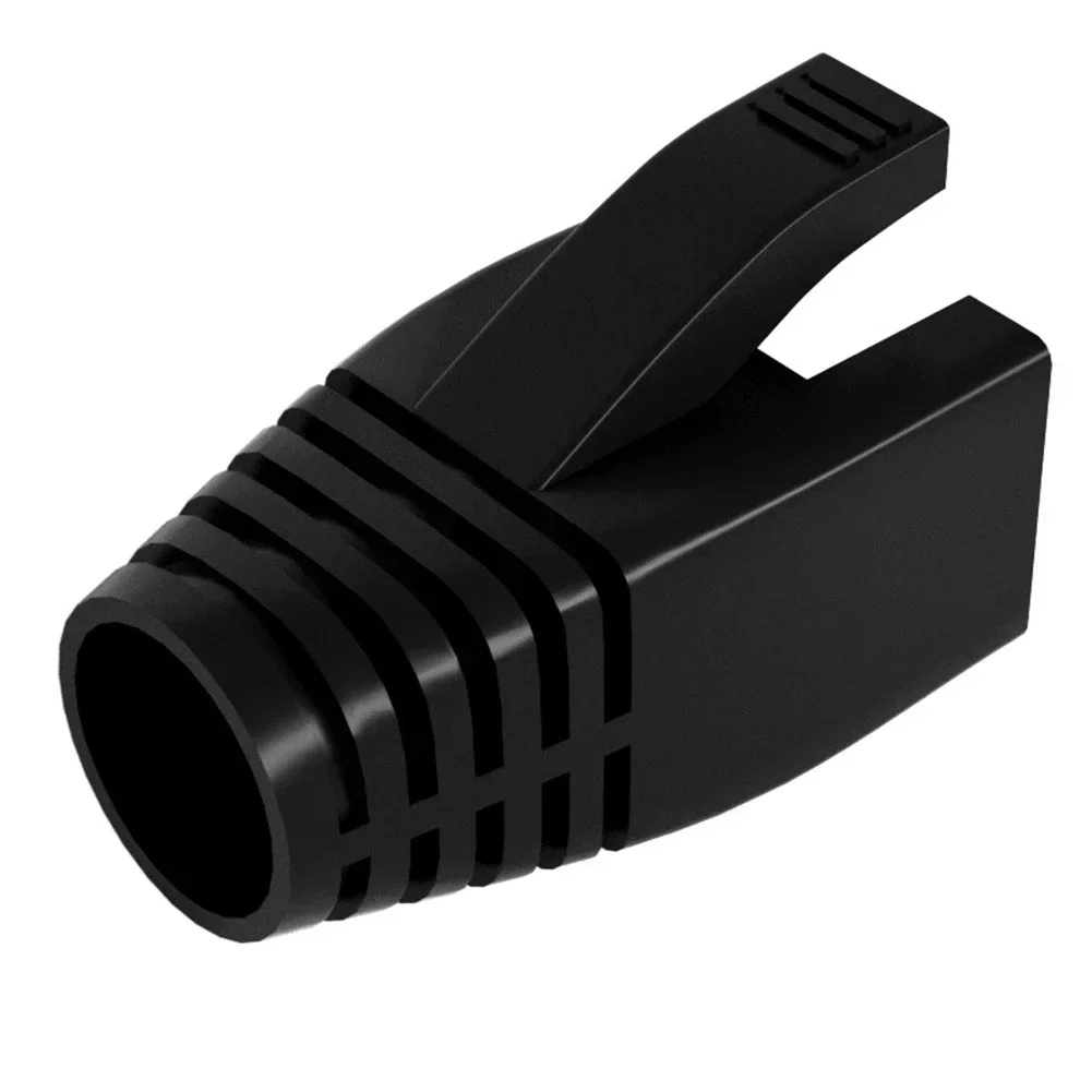 Rj45 cat 6 cat 5e connector beschermkap adapterkap ethernet netwerkkabel stekkers rj -45 cat 5 huls meerkleurig: Wit