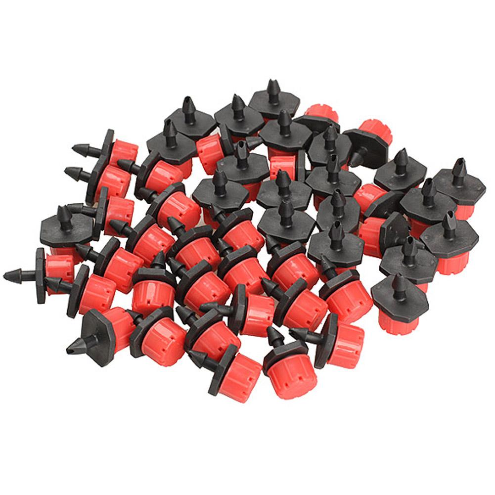 100pcs 1/4 Inch Adjustable Micro Flow Dripper Drip Head Water Dropper Garden Irrigation Misting Water Dropper