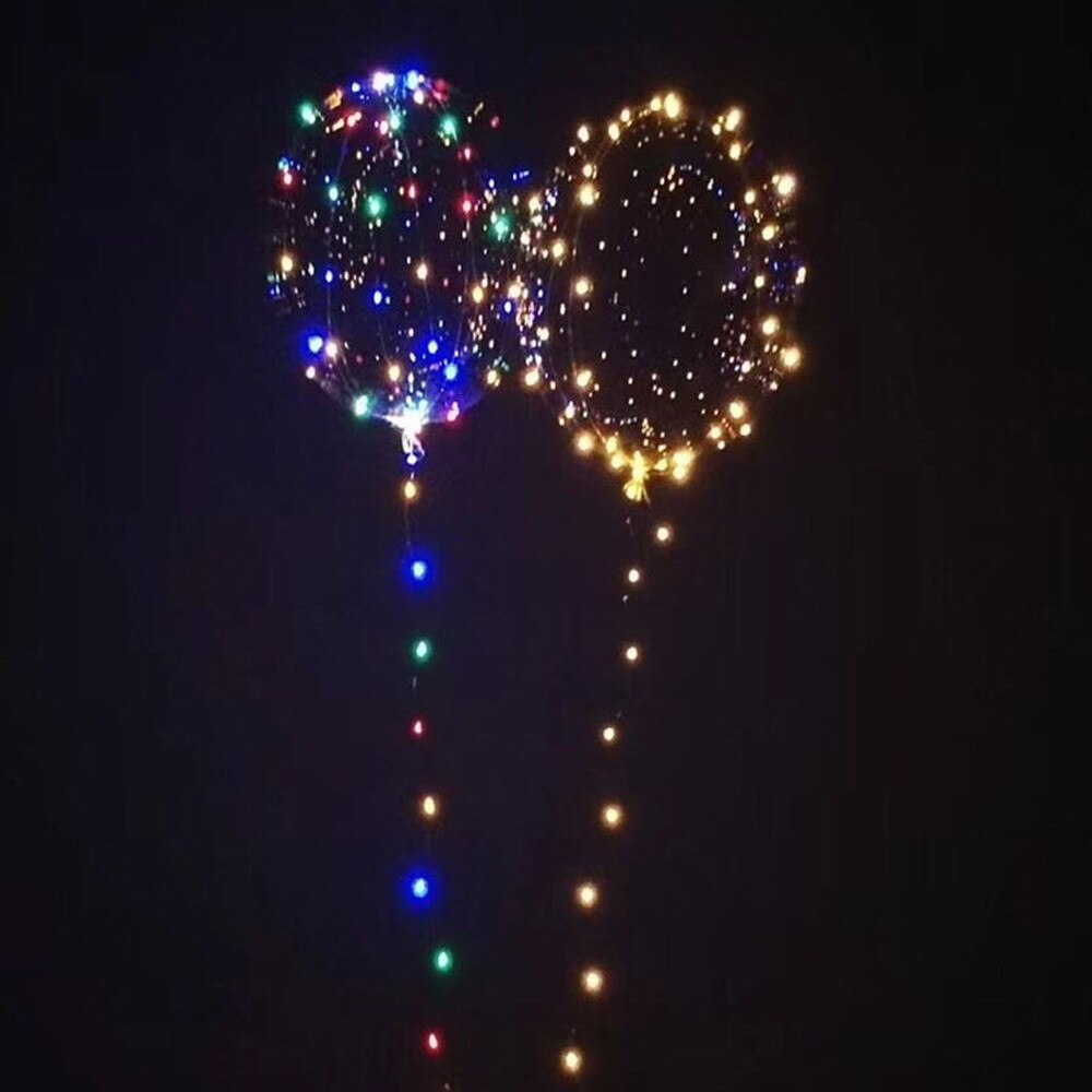 Dekorativa bollar vardagsrum 20 tum lysande led ballong genomskinlig rund bubbel dekoration fest bröllop 11 juni: Default Title
