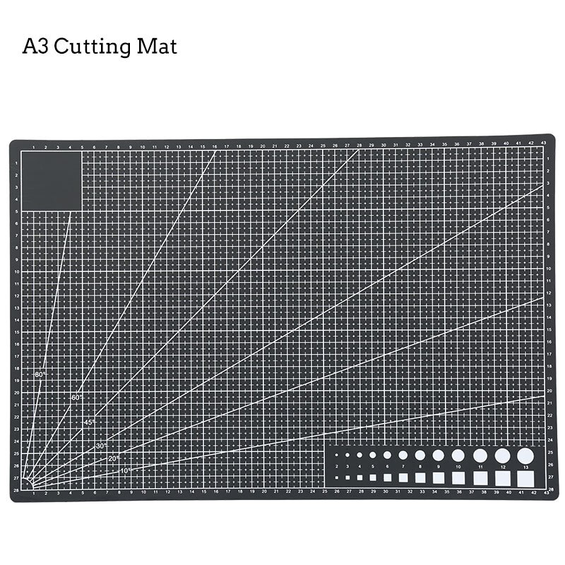 LMDZ A3 A4 A5 Double Sided Cutting Mat Cutting Board Mat Patchwork Mat Cutting Mat Patchwork Tool DIY Cutting Board 1 Pcs: A3 Black
