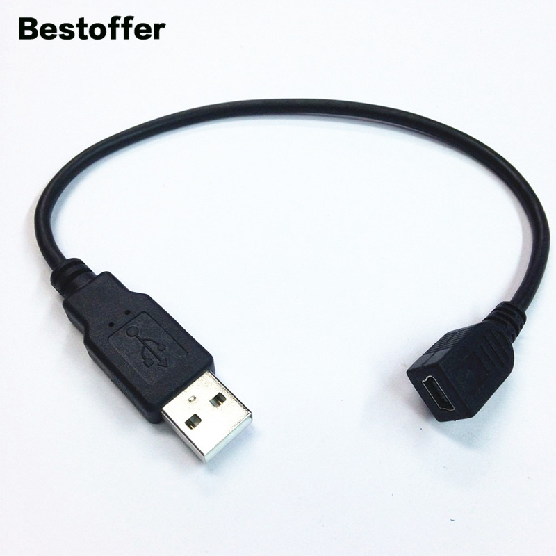 25CM USB 2.0 A Male to MINI 5Pin / Micro USB B Female Adapter Cable For Desktop Computers