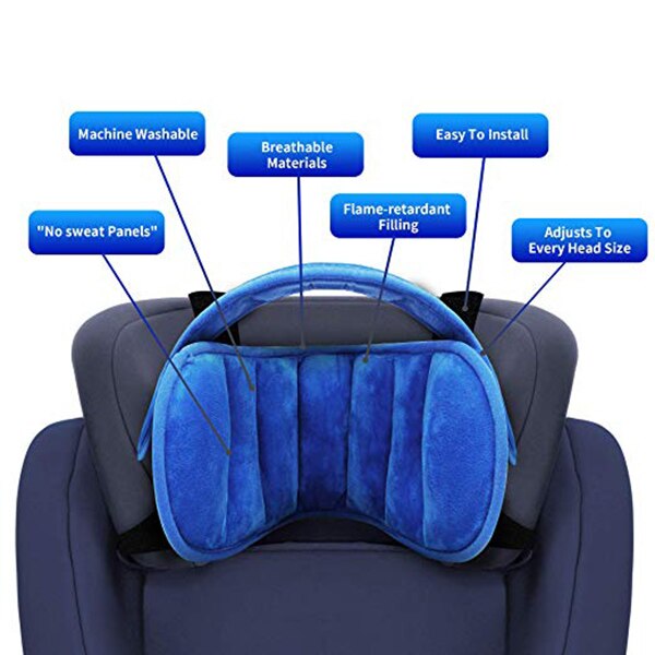 Cinta de sujeción para cabeza de chico de coche , soporte para cabeza y cuello, banda para cabeza fija para dormir
