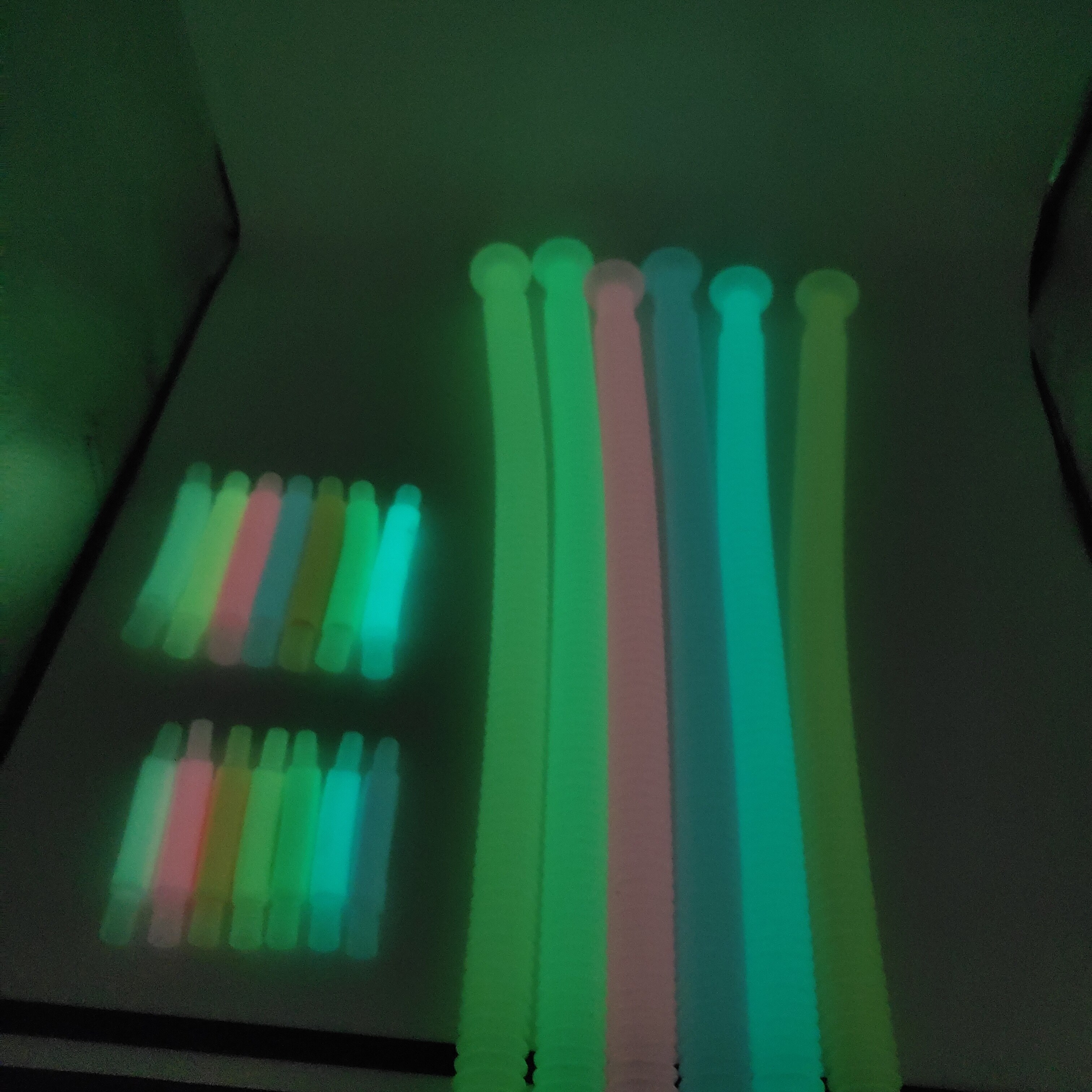 Grands Tubes Pop lumineux de 46MM, jouets Anti-Stress, autisme sensoriel Anti-Stress, jouets à soufflet en plastique pour enfants