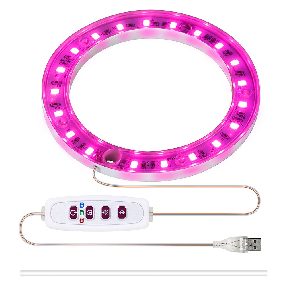 Volledige Spectrum Lamp Led Grow Light Phyto Lamp Voor Planten Lamp Groeilicht Hydrocultuur Verlichting Usb Greenhouse Indoor Bloem Zaad: Pink light-1 Head