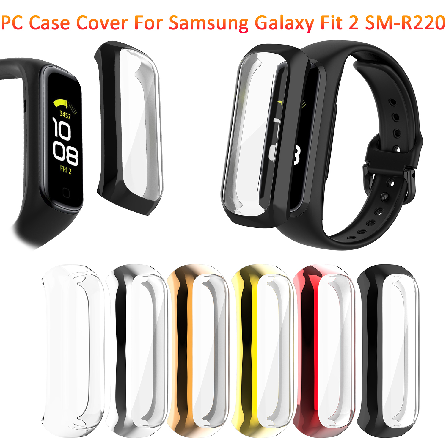 Voor Samsung Galaxy Fit 2 SM-R220 Stijl Hard Pc Screen Protector Pc Materiaal Transparant Full Screen Bescherming