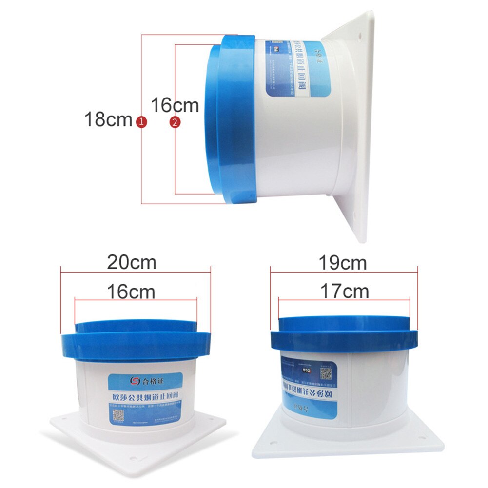 PVC Exhaust Fan Check Valve for Bathroom Kitchen One-wat Valve Round Pipe Backdraft Damper ABS Ventilation Grill system