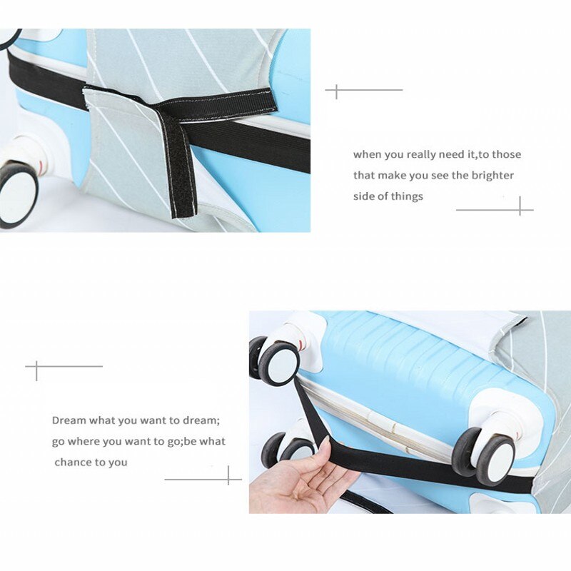 Striped Luggage Cover - Elastic Suitcase Protector - Polyester - 25x60x45cm - Travel Essential