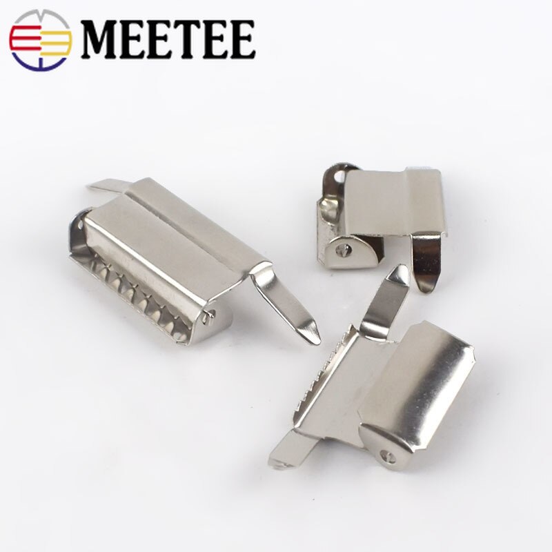 100 stücke Hosenträger Hosen Gürtel Metall Gurt Clip Schnalle Elastische Clip Tasten Schnur Stopper DIY Handwerk Zubehör KY2143